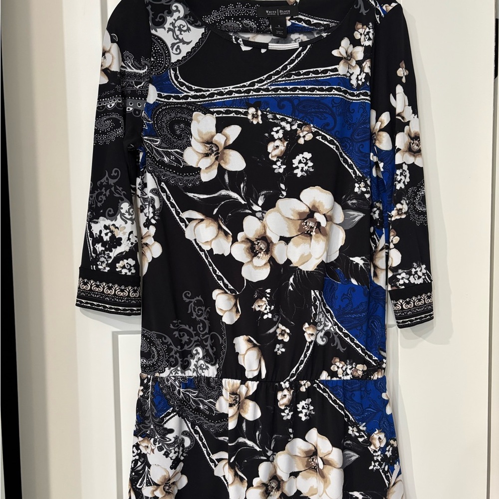 White House Black Market Floral Long Sleeve Dress